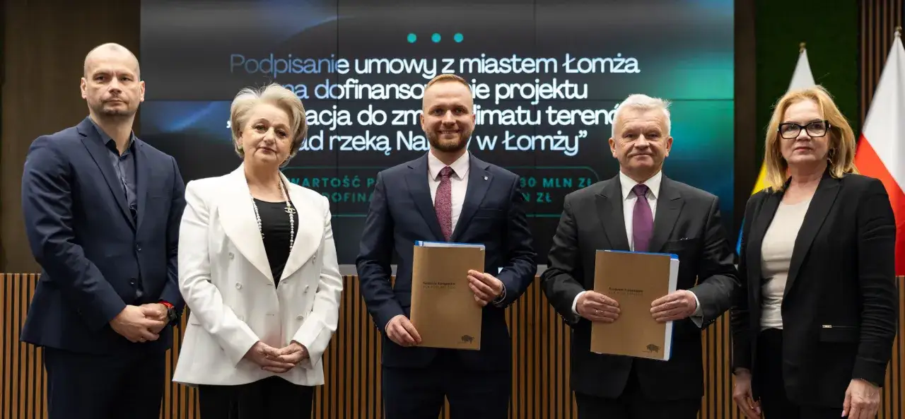 Podpisanie umowy z miastem Łomża na dofinansowanie projektu 